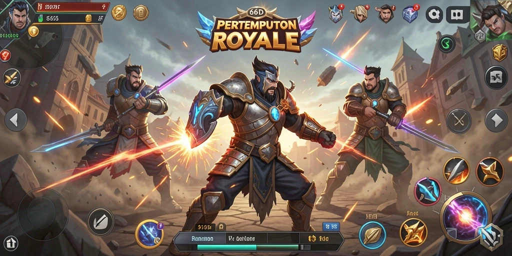 Tampilan mendebarkan saat bertempur di arena Battle Royale.
