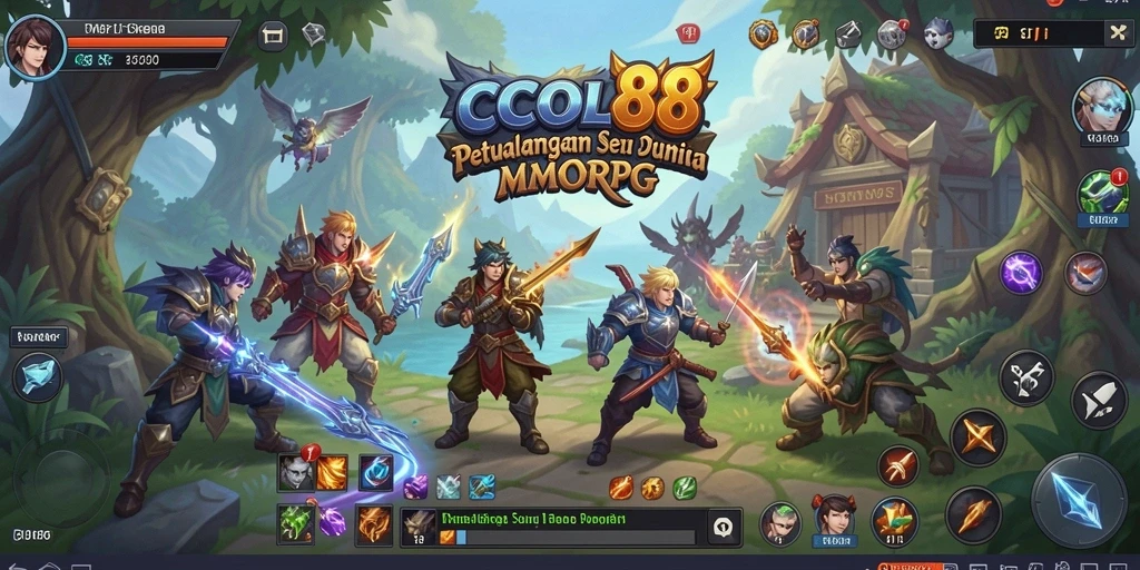 Screenshot COCOL88 menampilkan aksi seru dalam dunia MMORPG.
