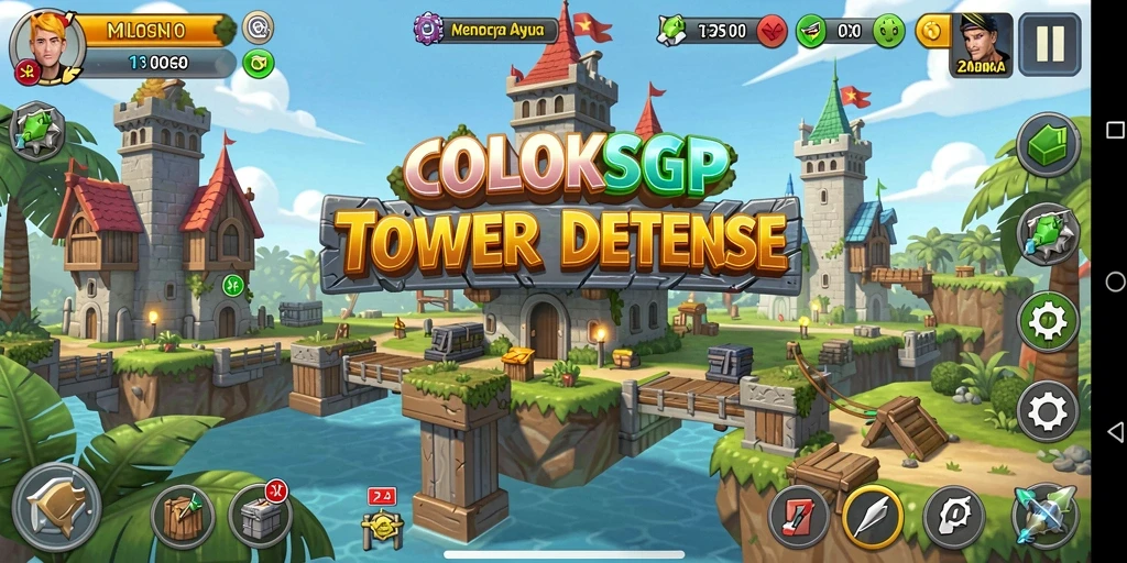 Gameplay menarik COLOKSGP dengan berbagai menara yang harus dipertahankan.
