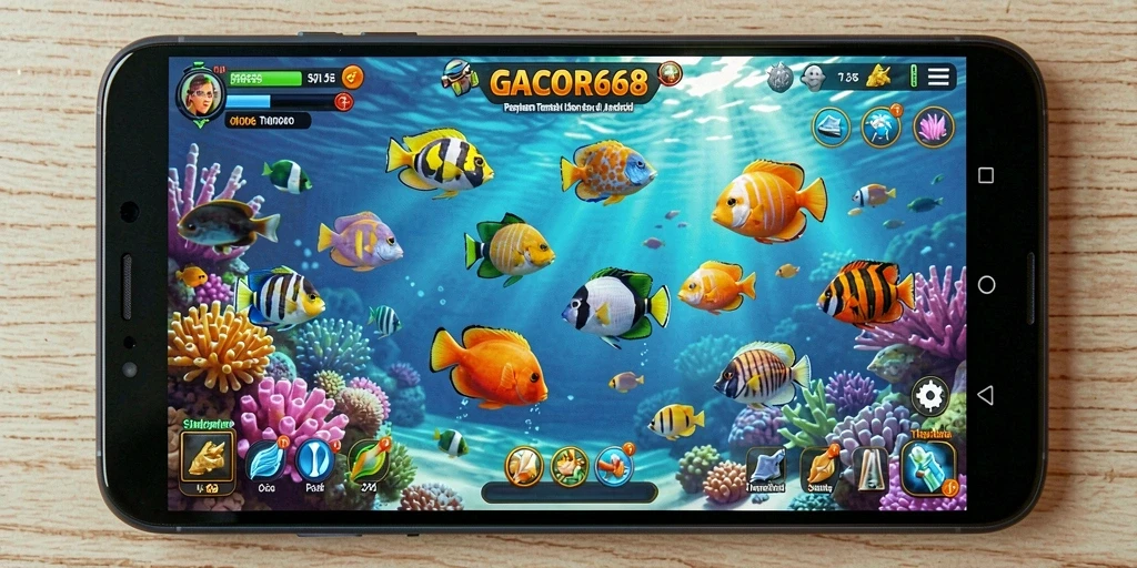 Gameplay seru dengan ikan beragam yang menunggu untuk ditangkap.