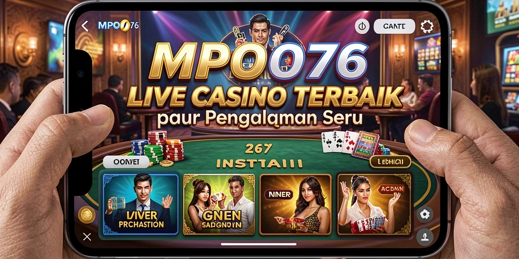 Tampilan gameplay MPO76 yang menarik di kasino langsung.