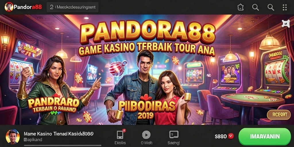 Tampilan gameplay kasino yang seru dan menyenangkan di PANDORA88.