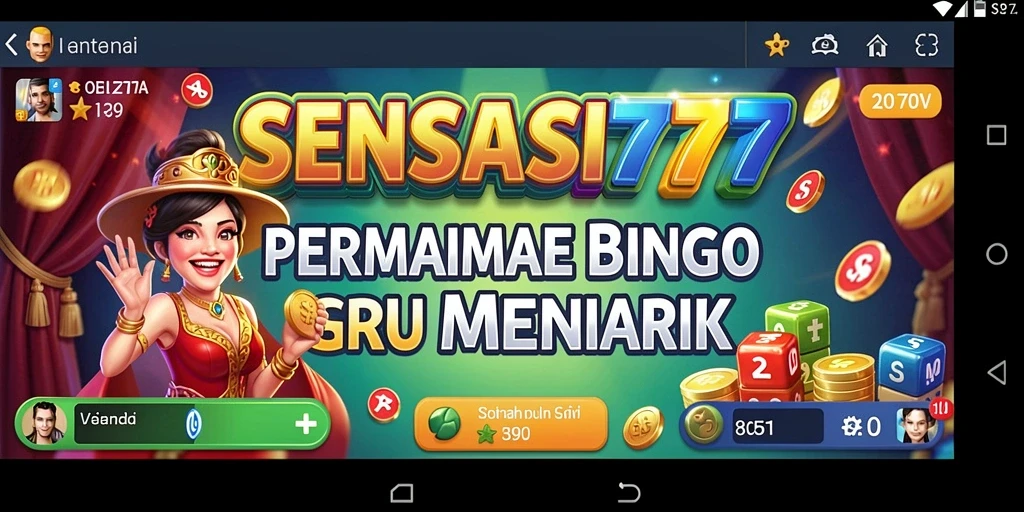 Tampilan gameplay menarik dari SENSASI777 yang menggugah semangat bermain Bingo.